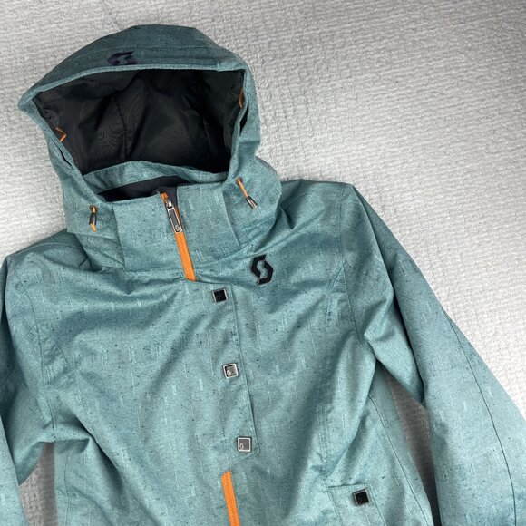 Scott Outerwear Ski Jacket Women's US 2 Blue Zip Up Hooded Snowboard - Picture 2 of 16